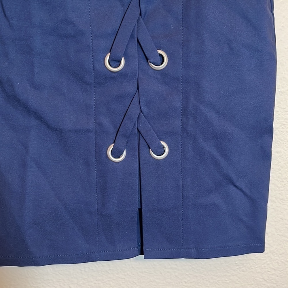 By the Way. Blue Mini Skirt - Picture 3 of 10
